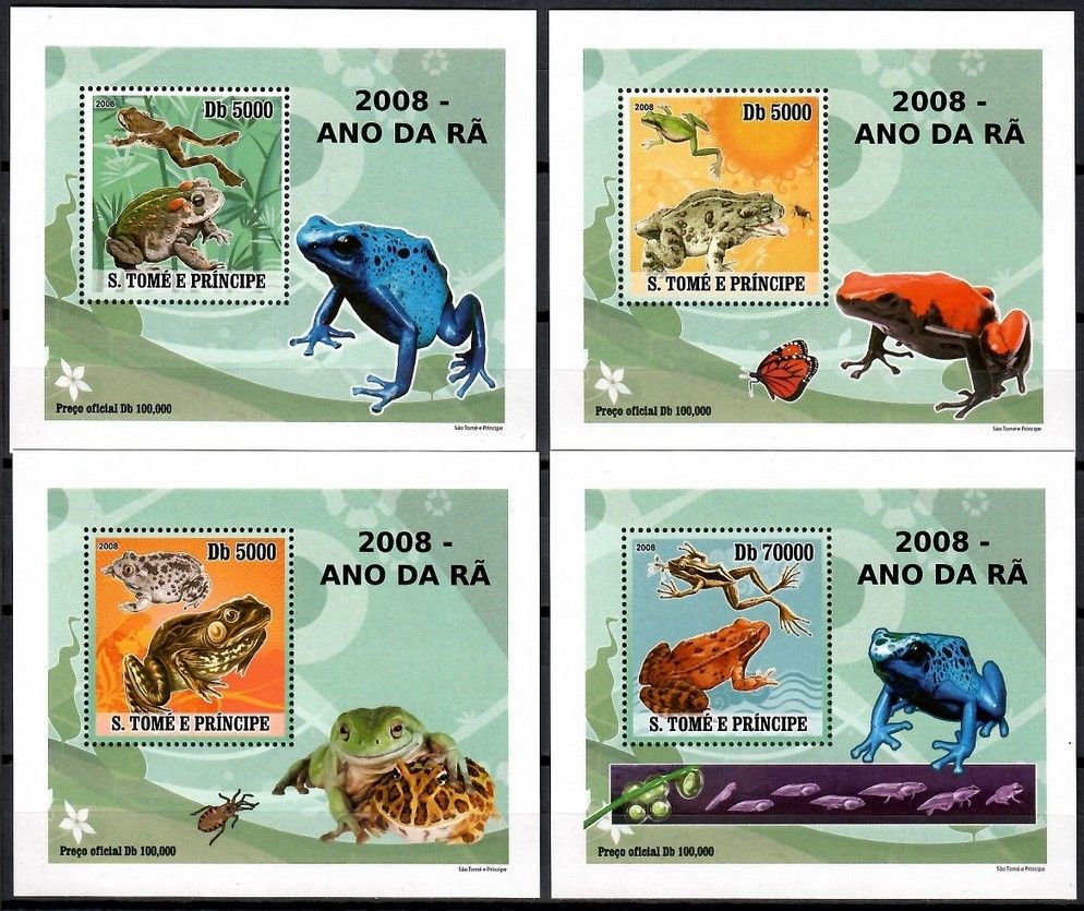 Znaczek Wyspy Św. Tomasza i Książęca 2008 Mi lx 3350-3353 Czyste **