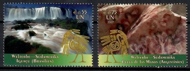 Znaczek Narody Zjednoczone Wiedeń 2007 Mi 504-505 Czyste **