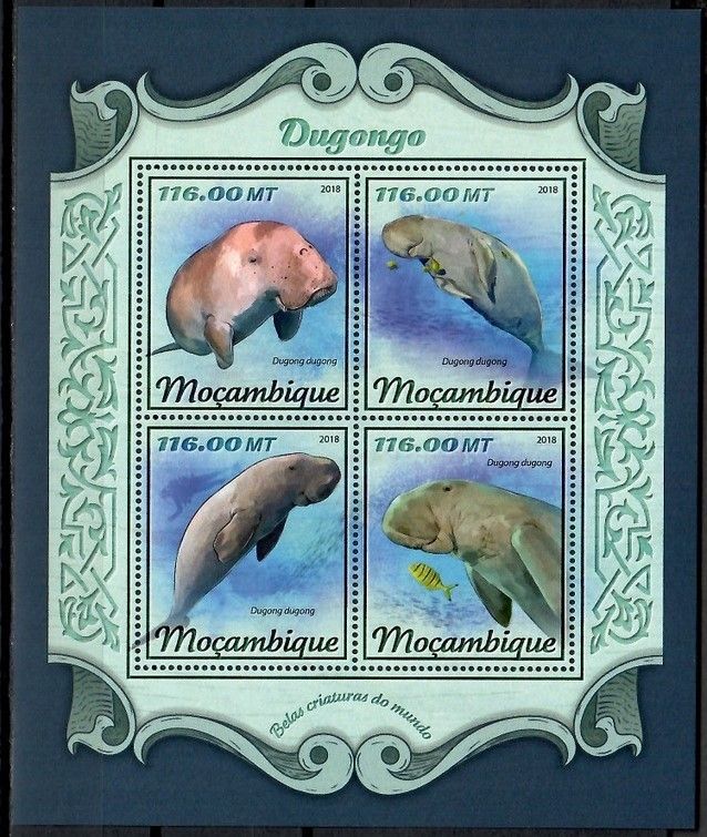 Znaczek Mozambik 2018 Mi ark 9319-9322 Czyste **