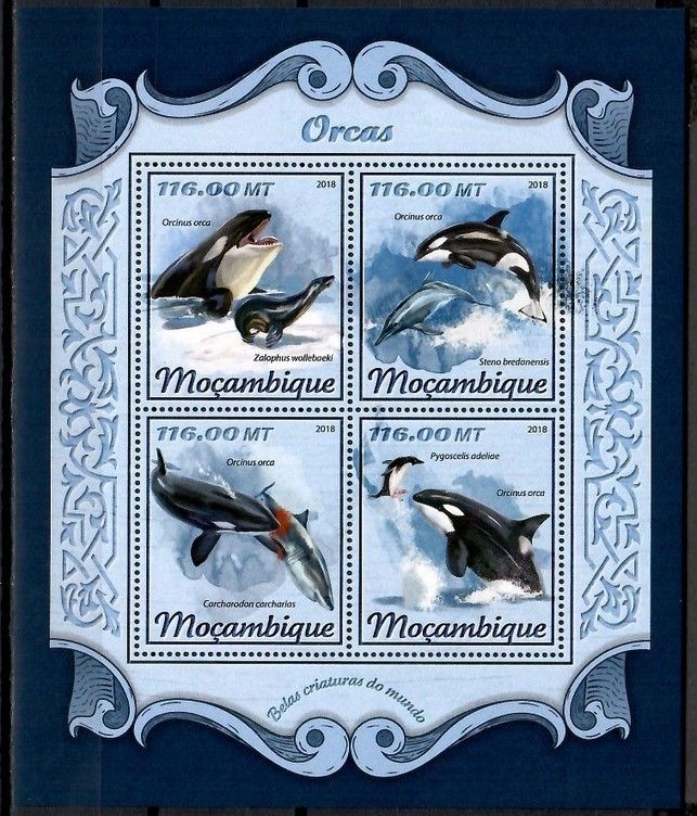 Znaczek Mozambik 2018 Mi ark 9329-9332 Czyste **