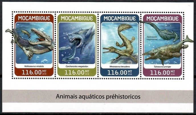 Znaczek Mozambik 2018 Mi ark 9504-9507 Czyste **