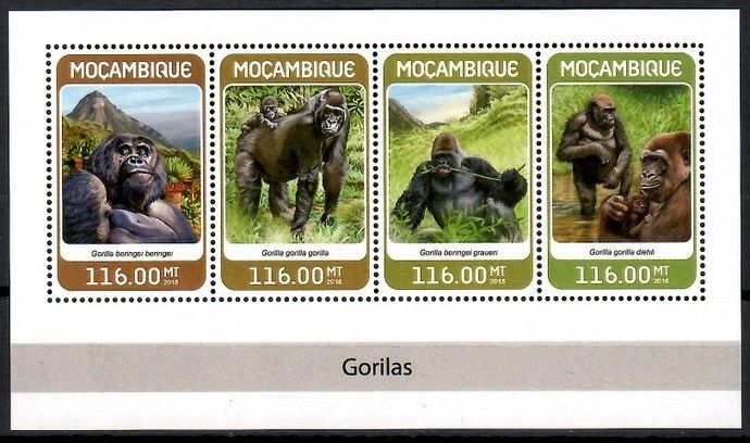 Znaczek Mozambik 2018 Mi ark 9519-9522 Czyste **