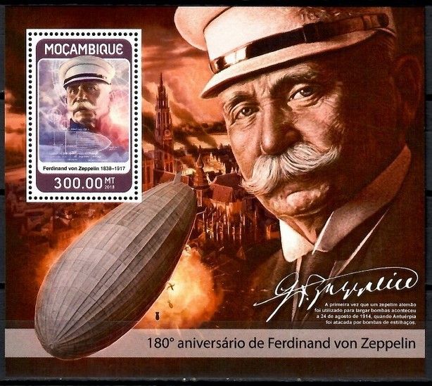 Znaczek Mozambik 2018 Mi bl 1346 Czyste **