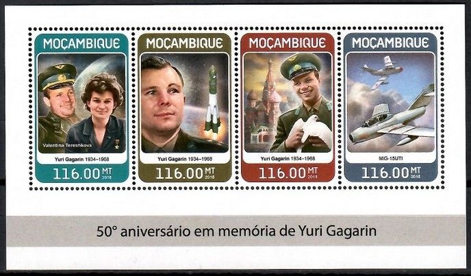 Znaczek Mozambik 2018 Mi ark 9569-9572 Czyste **