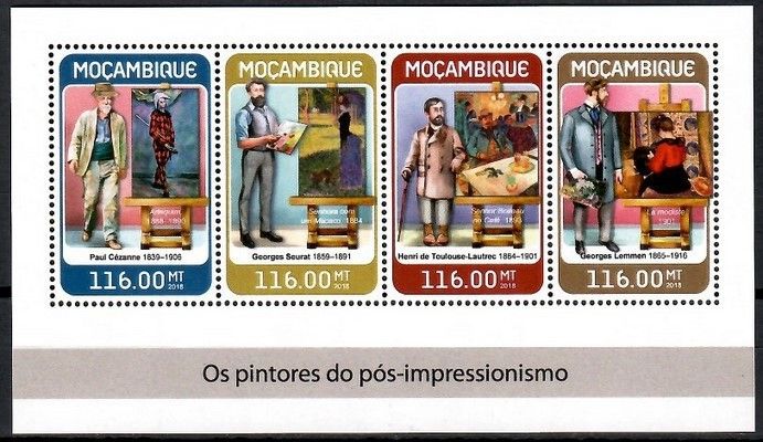 Znaczek Mozambik 2018 Mi ark 9594-9597 Czyste **