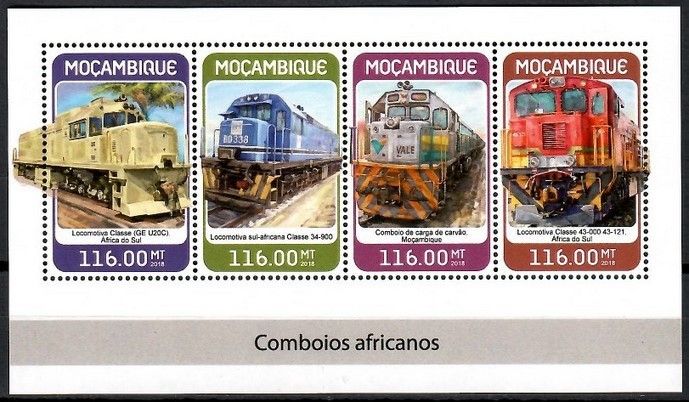 Znaczek Mozambik 2018 Mi ark 9604-9607 Czyste **