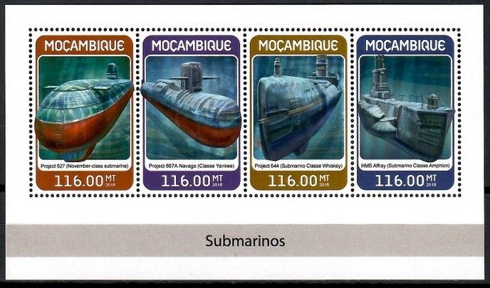 Znaczek Mozambik 2018 Mi ark 9609-9612 Czyste **