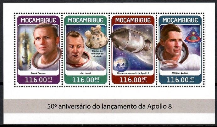 Znaczek Mozambik 2018 Mi ark 9614-9617 Czyste **