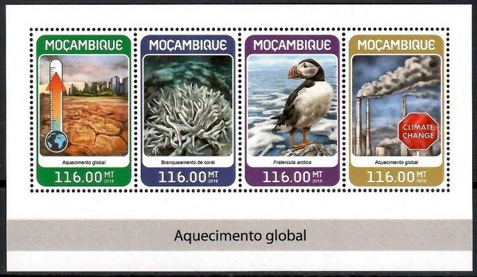 Znaczek Mozambik 2018 Mi ark 9629-9632 Czyste **
