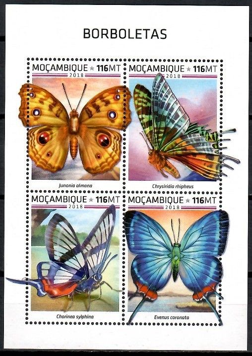 Znaczek Mozambik 2018 Mi ark 9846-9849 Czyste **