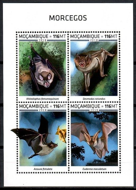 Znaczek Mozambik 2018 Mi ark 9871-9874 Czyste **