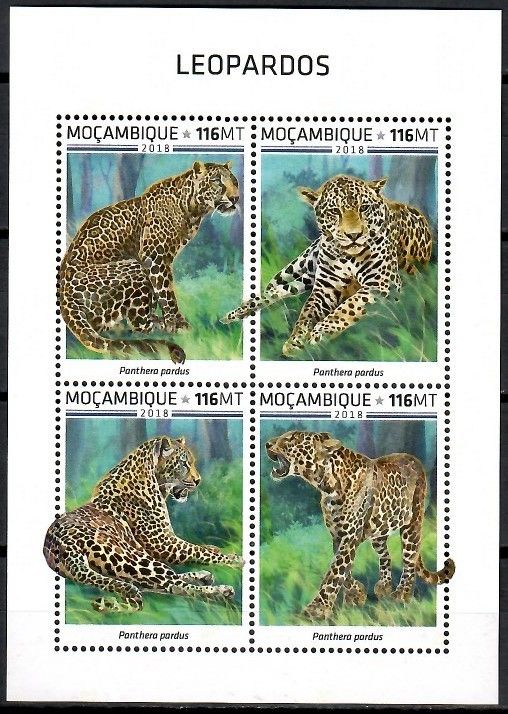 Znaczek Mozambik 2018 Mi ark 9881-9884 Czyste **