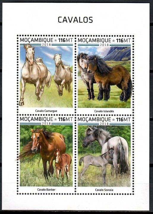 Znaczek Mozambik 2018 Mi ark 9891-9894 Czyste **