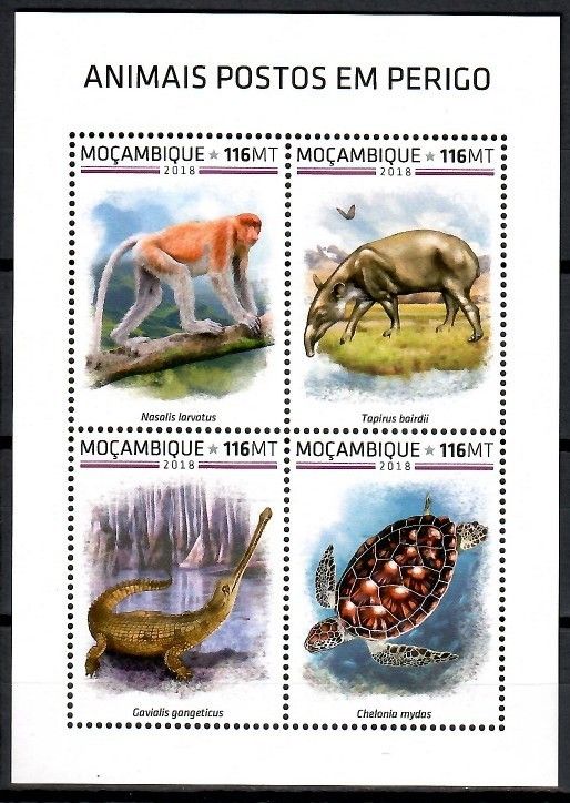 Znaczek Mozambik 2018 Mi ark 9896-9899 Czyste **