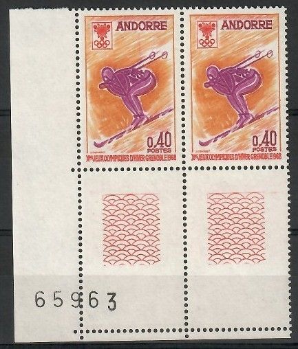 Znaczek Andora (francuska) 1968 Mi 207 Czyste **