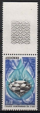 Znaczek Andora (francuska) 1969 Mi 217 Czyste **