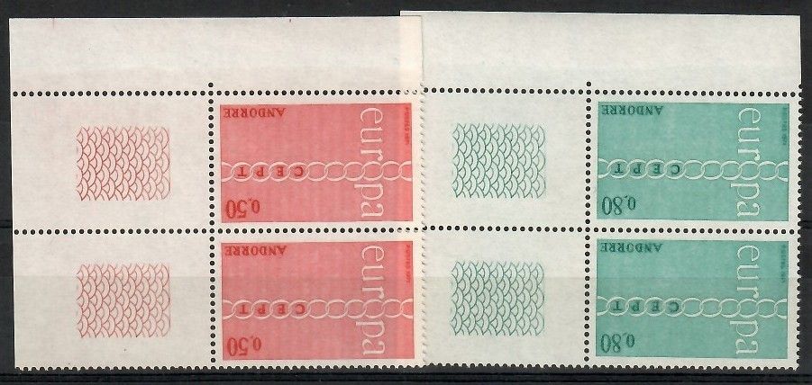 Znaczek Andora (francuska) 1971 Mi 232-233 Czyste **