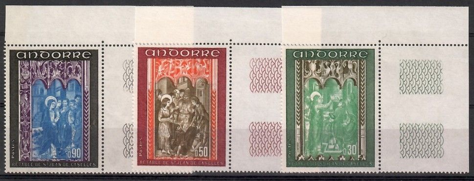 Znaczek Andora (francuska) 1971 Mi 235-237 Czyste **