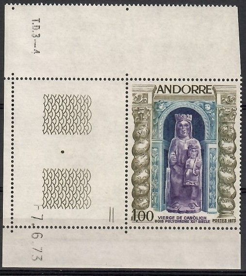 Znaczek Andora (francuska) 1973 Mi 249 Czyste **