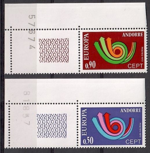 Znaczek Andora (francuska) 1973 Mi 247-248 Czyste **