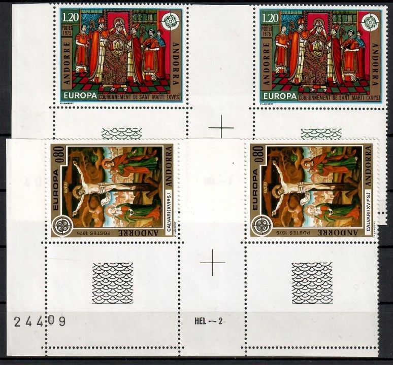 Znaczek Andora (francuska) 1975 Mi 264-265 Czyste **