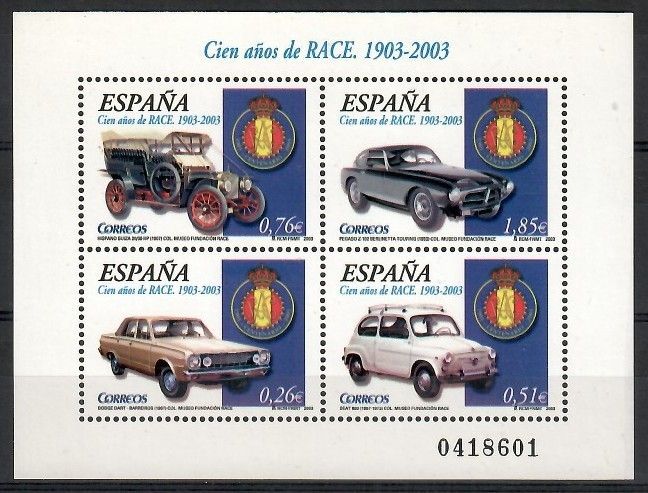 Znaczek Hiszpania 2003 Mi bl 118 Czyste **