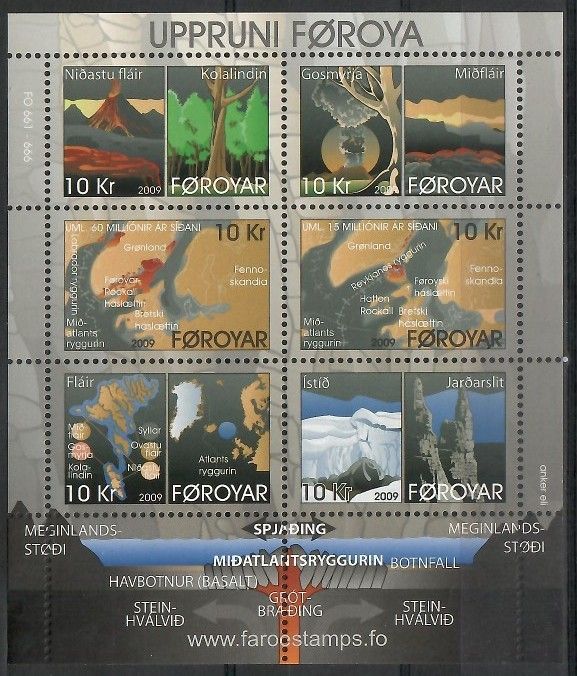 Znaczek Wyspy Owcze 2009 Mi bl 25 Czyste **