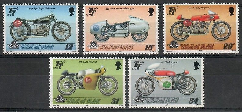 Znaczek Wyspa Man 1987 Mi 339-343 Czyste **