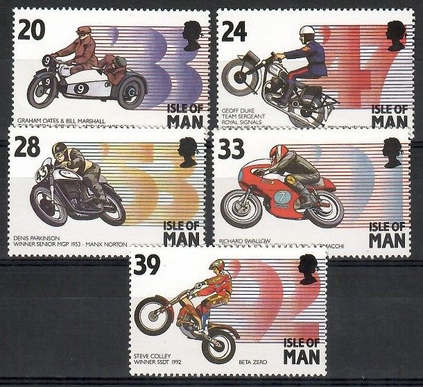 Znaczek Wyspa Man 1993 Mi 550-554 Czyste **