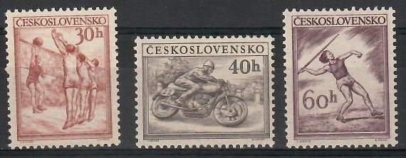 Znaczek Czechosłowacja 1953 Mi 823-825 Czyste **