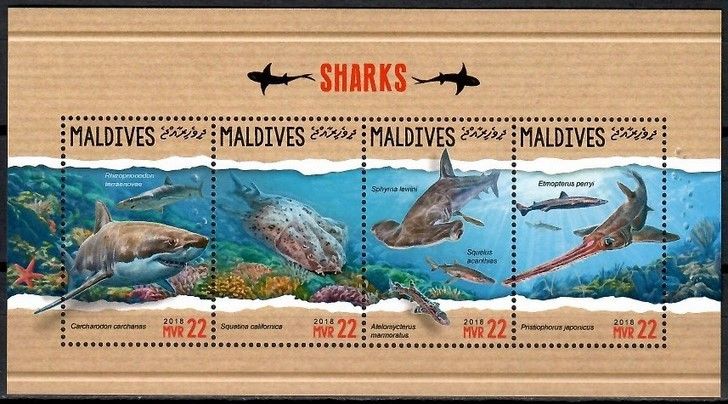 Znaczek Malediwy 2018 Mi ark 7258-7261 Czyste **