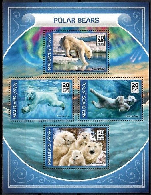 Znaczek Malediwy 2018 Mi ark 7423-7426 Czyste **