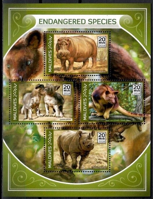 Znaczek Malediwy 2018 Mi ark 7428-7431 Czyste **