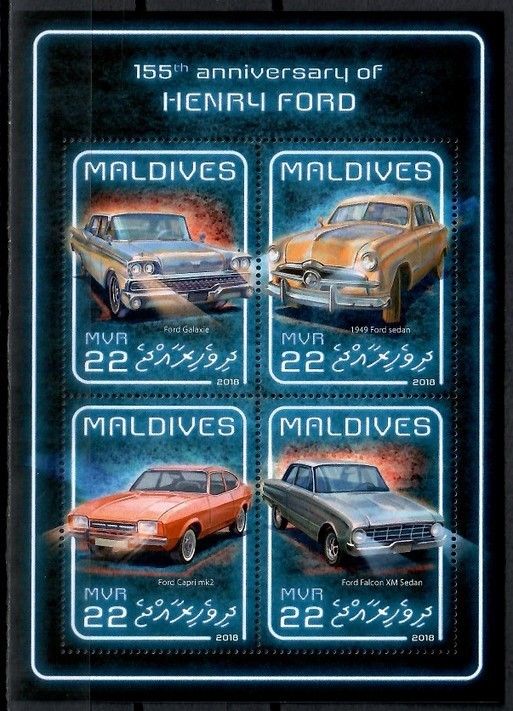 Znaczek Malediwy 2018 Mi ark 7598-7601 Czyste **