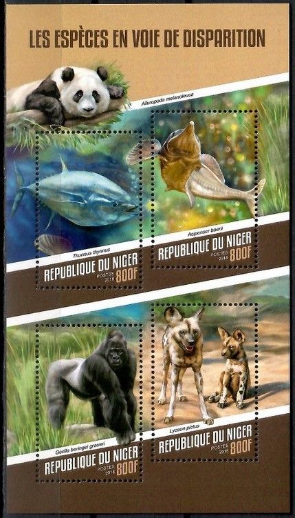 Znaczek Niger 2018 Mi ark 5548-5551 Czyste **