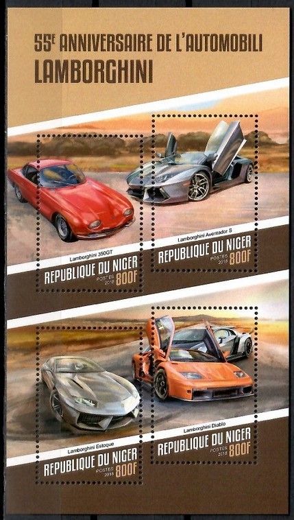 Znaczek Niger 2018 Mi ark 5583-5586 Czyste **