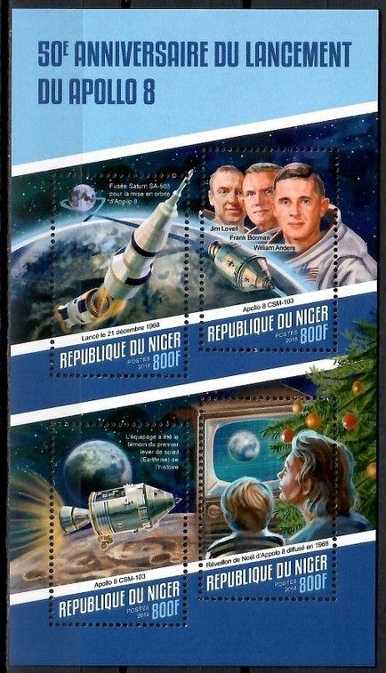 Znaczek Niger 2018 Mi ark 5598-5601 Czyste **