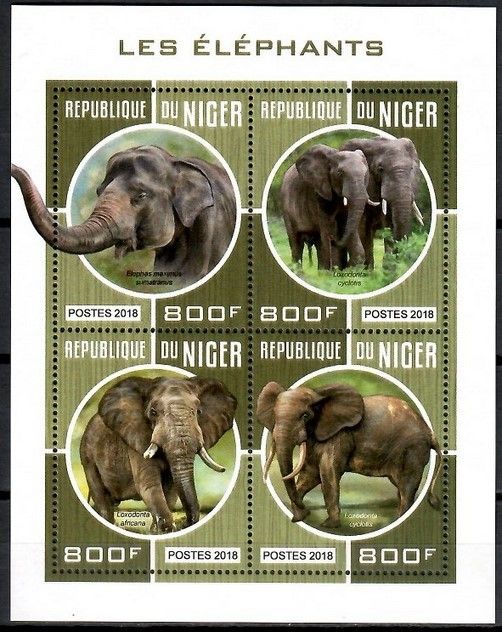 Znaczek Niger 2018 Mi ark 5633-5636 Czyste **