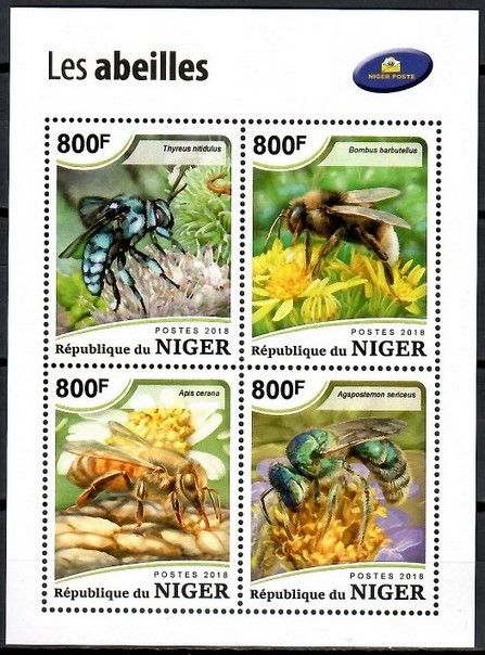 Znaczek Niger 2018 Mi ark 6010-6013 Czyste **