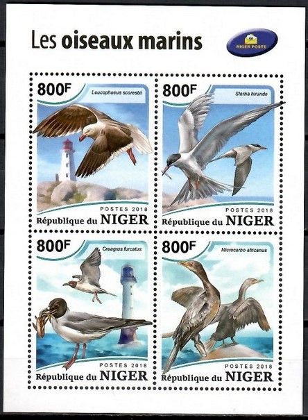 Znaczek Niger 2018 Mi ark 6025-6028 Czyste **