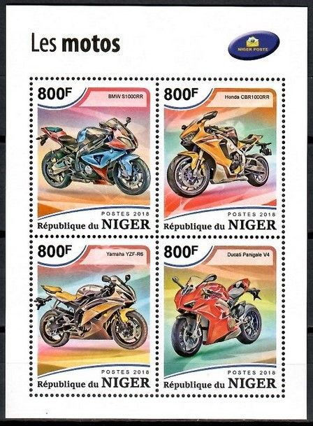 Znaczek Niger 2018 Mi ark 6050-6053 Czyste **