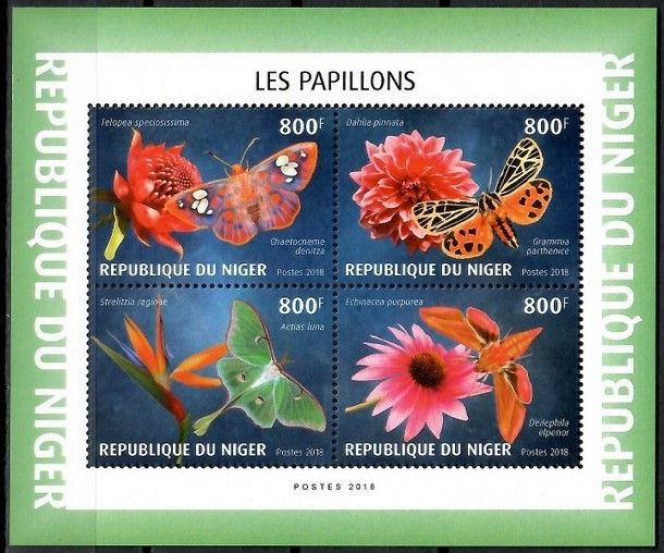 Znaczek Niger 2018 Mi ark 6120-6123 Czyste **