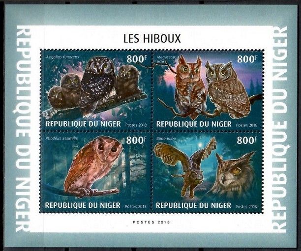 Znaczek Niger 2018 Mi ark 6140-6143 Czyste **