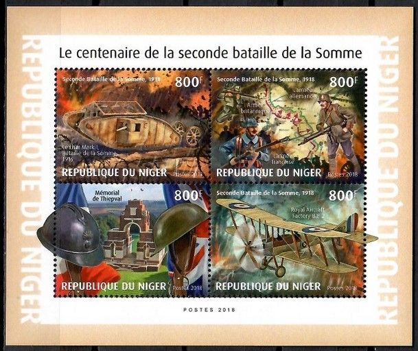 Znaczek Niger 2018 Mi ark 6180-6183 Czyste **