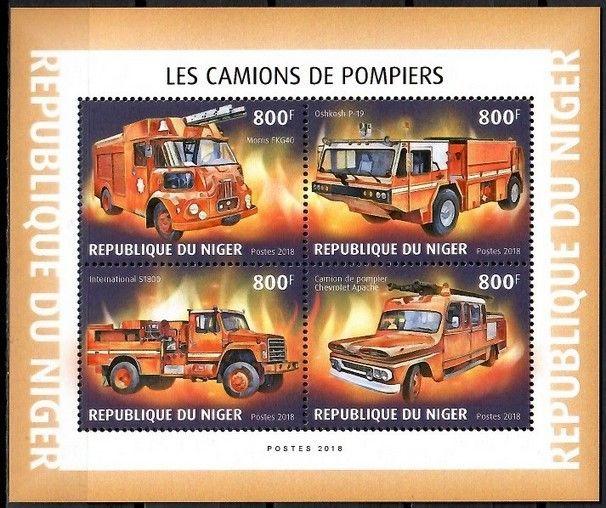 Znaczek Niger 2018 Mi ark 6195-6198 Czyste **