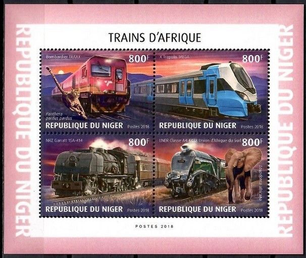 Znaczek Niger 2018 Mi ark 6205-6208 Czyste **