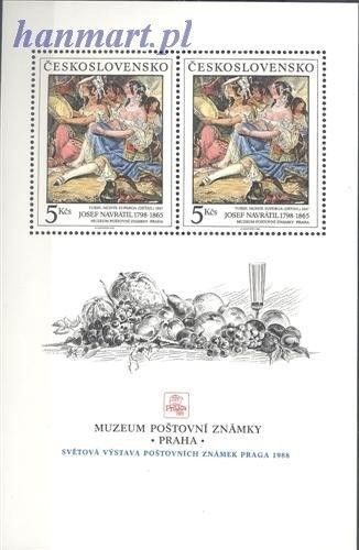 Znaczek Czechosłowacja 1988 Mi bl 88 Czyste **