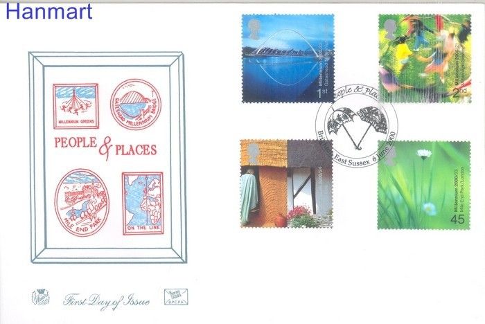 Znaczek Wielka Brytania 2000 Mi 1873-1876 FDC