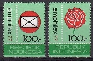 Znaczek Indonezja 1977 Mi 871-872 Czyste **