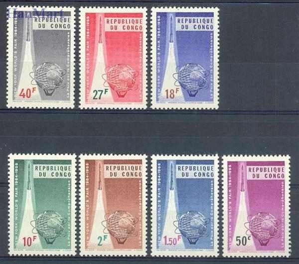 Znaczek Kongo Kinszasa / Zair 1965 Mi 214-220 Czyste **
